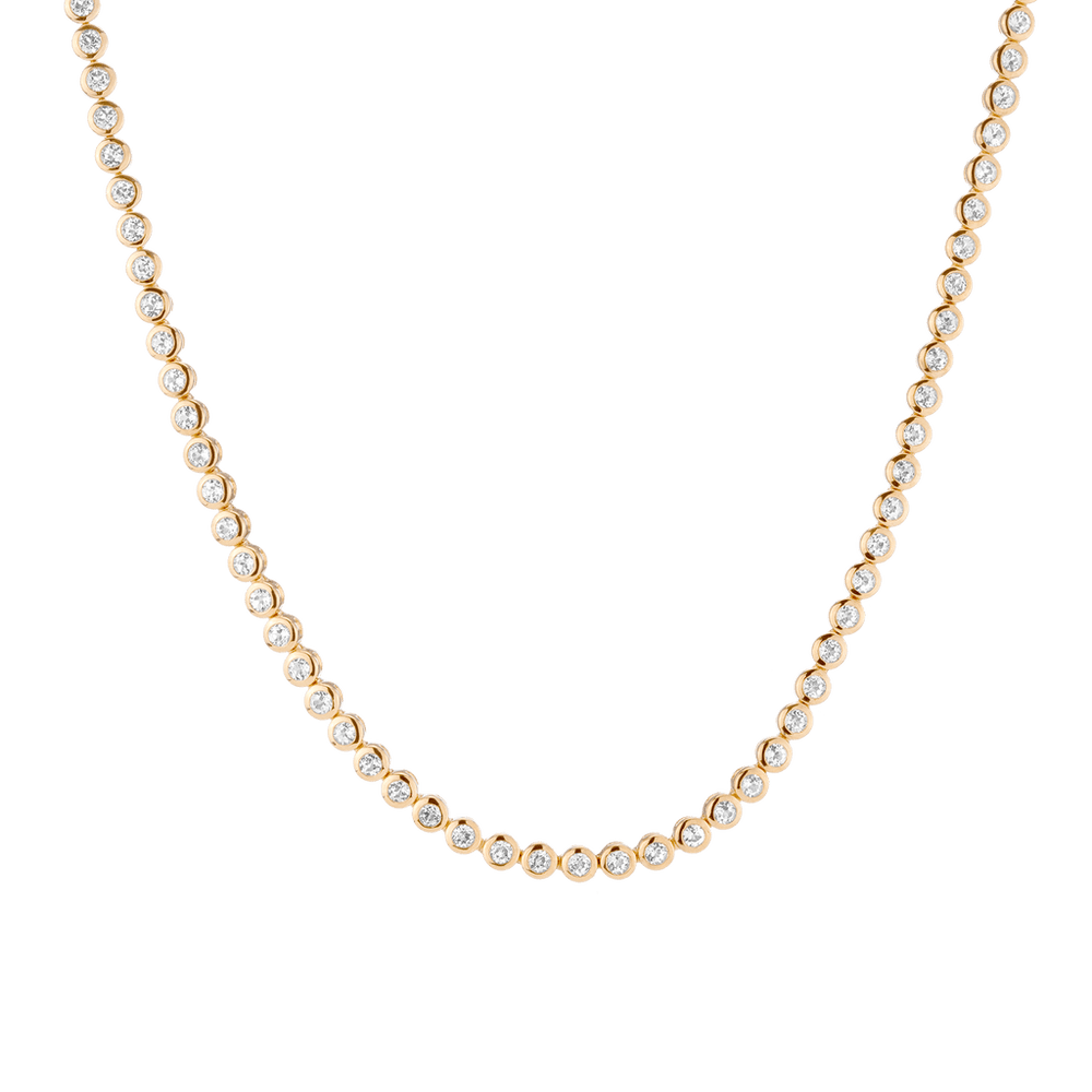 Diamond Bezel Tennis Necklace