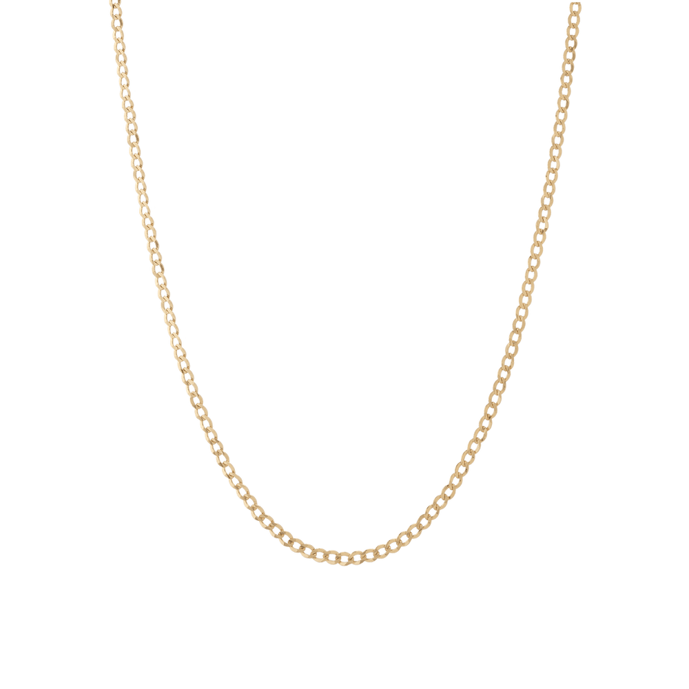 Medium Gold Curb Chain Necklace
