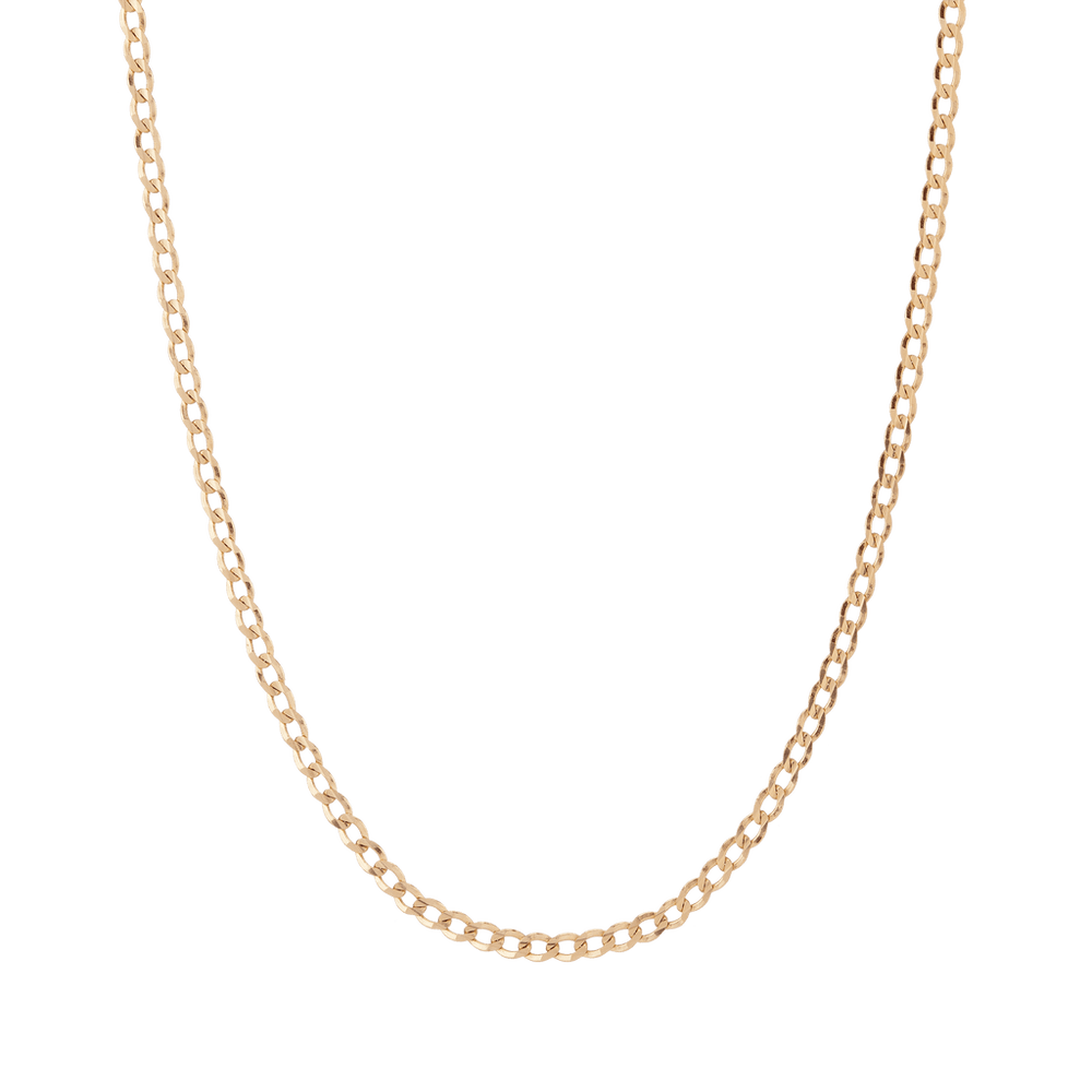 Large Gold Curb Chain Necklace