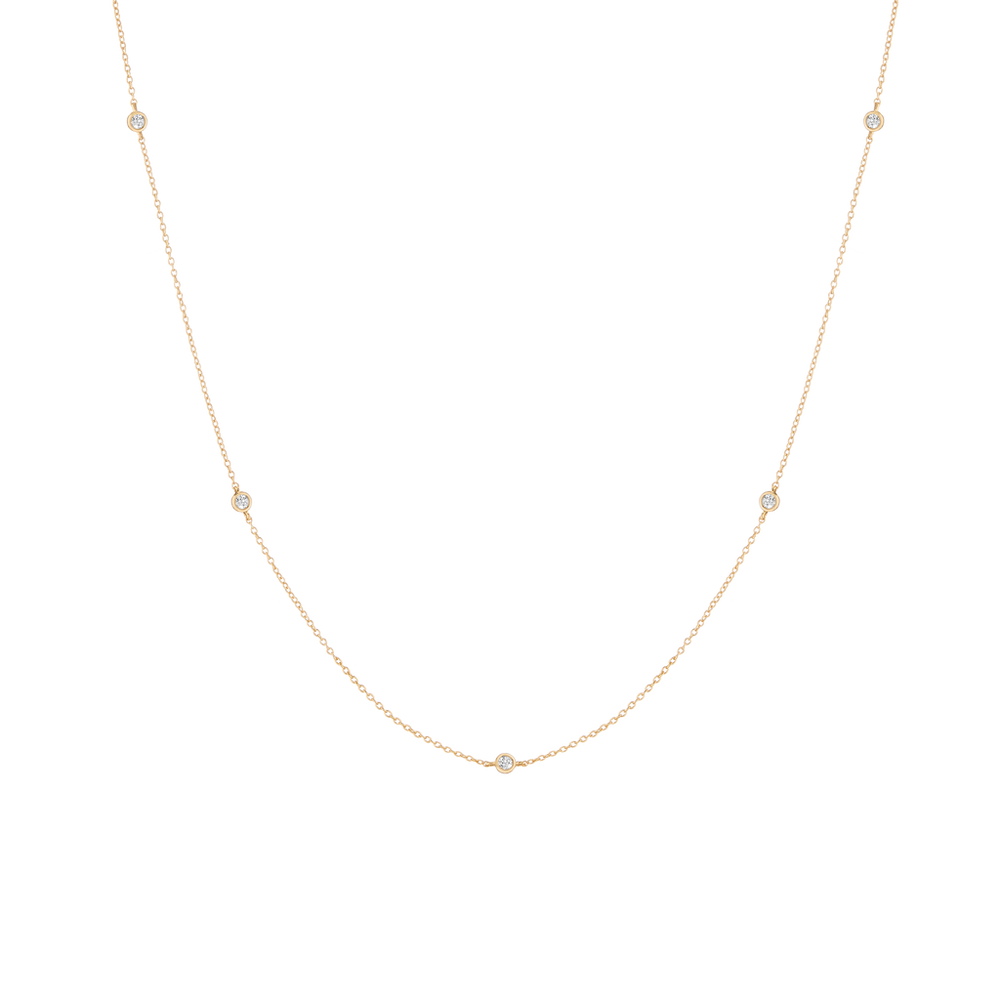 Lab Grown Diamond Station Necklace