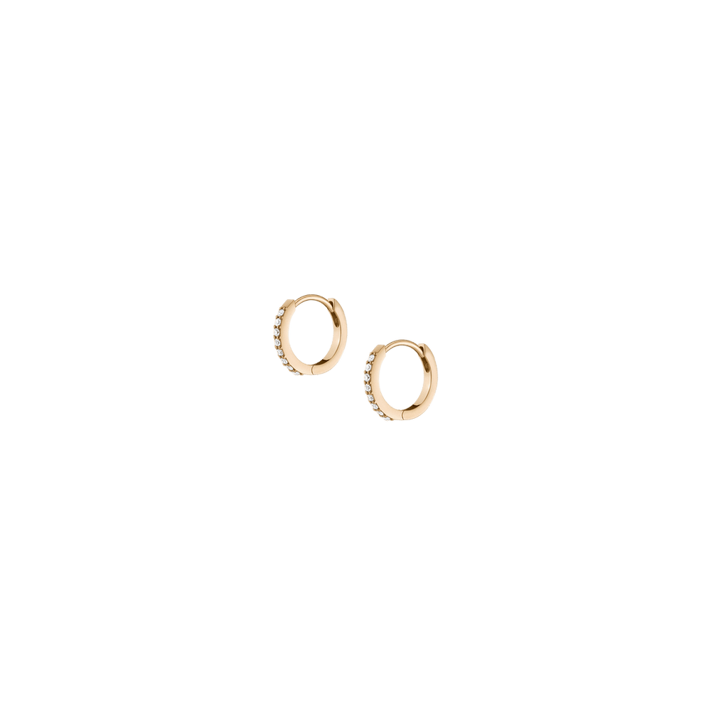 Thin Forever Diamond Hinged Huggie Earrings