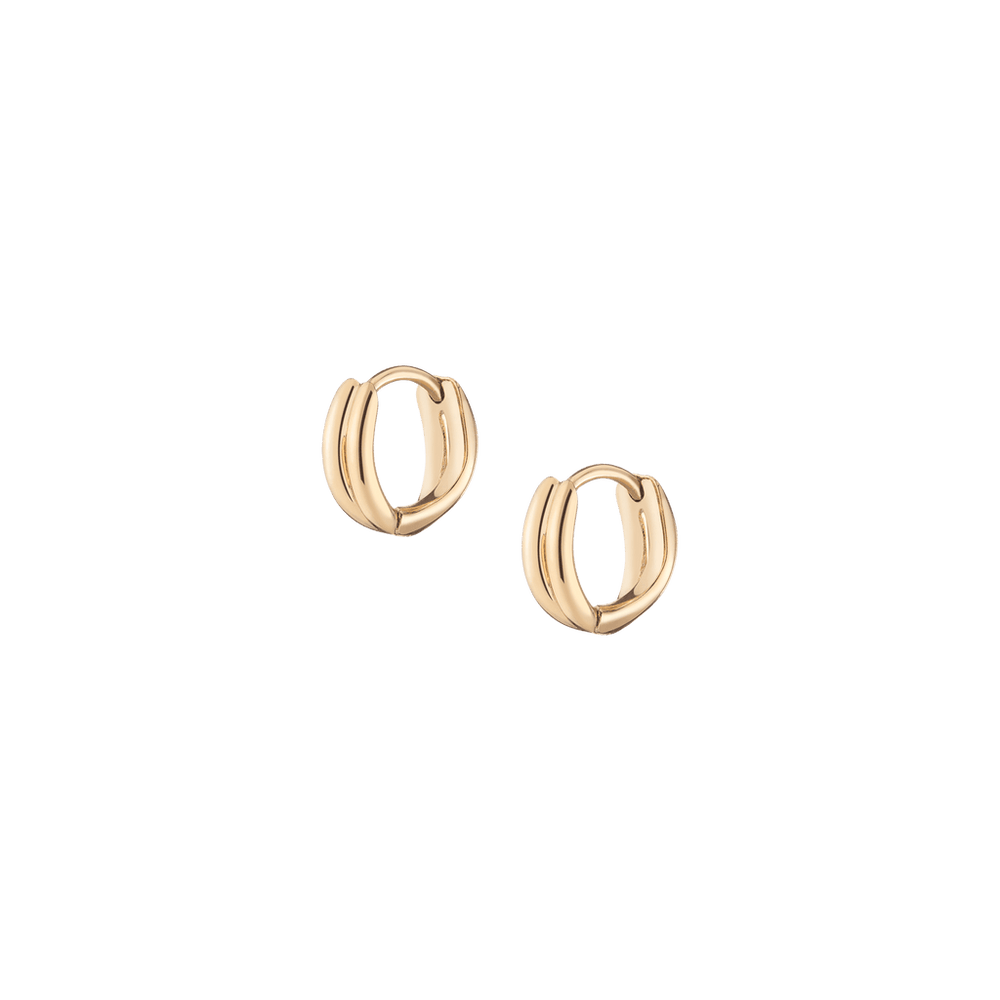 Crossover Huggie Earrings