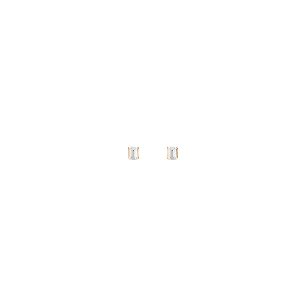 Diamond Baguette Stud