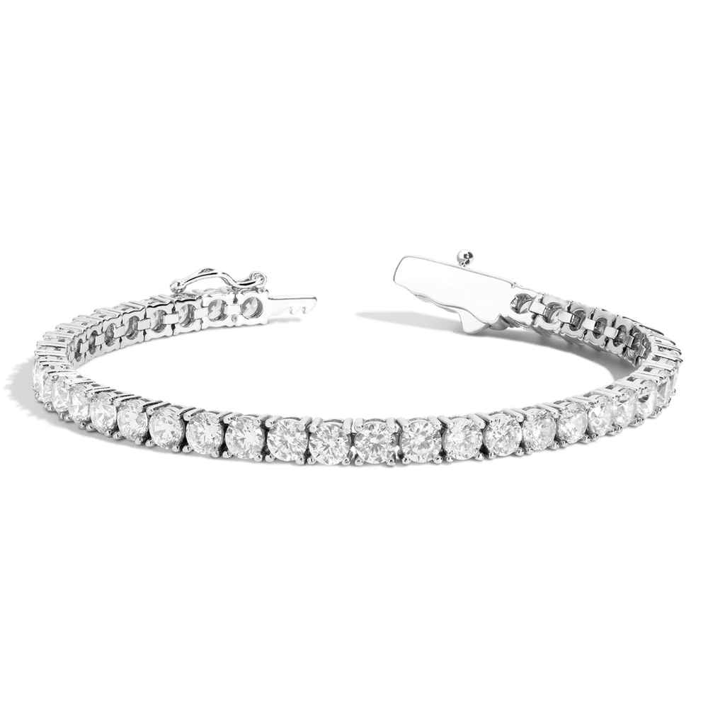 Lab Grown White Sapphire Tennis Bracelet - 10ct