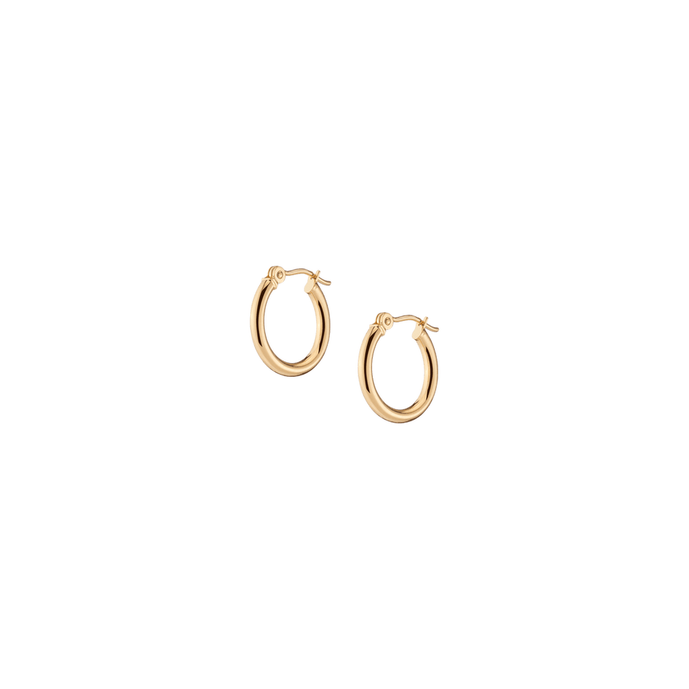 Gold Hoop Earrings - 2mm