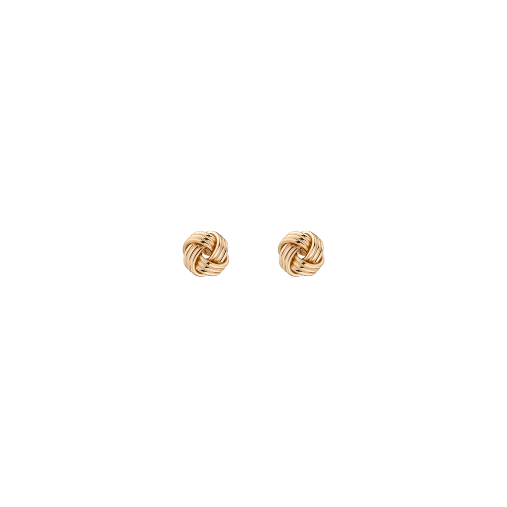 Gold Knot Stud Earrings