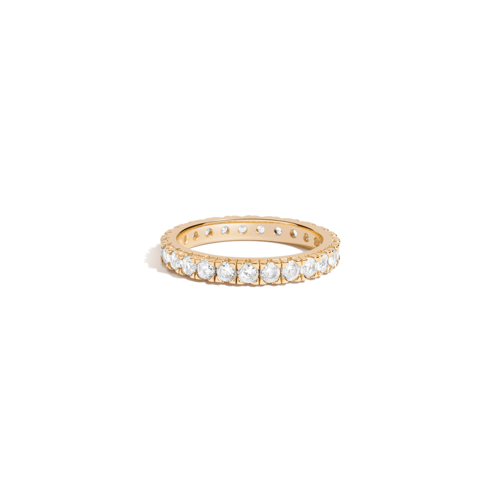 Lab Grown White Sapphire Eternity Ring