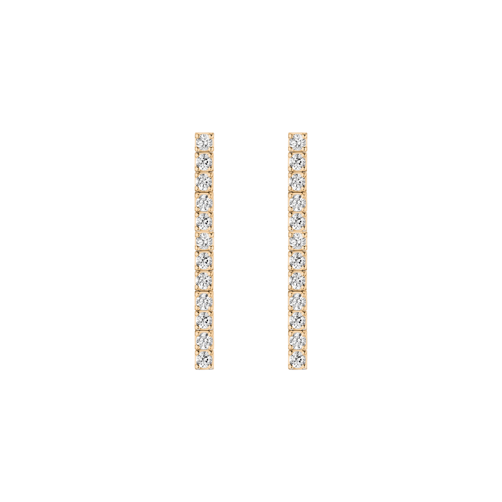 Lab Grown White Sapphire Tennis Earrings