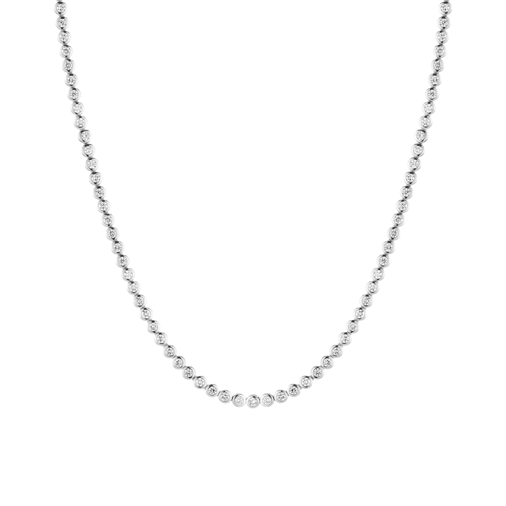 Lab Grown Diamond Bezel Tennis Necklace