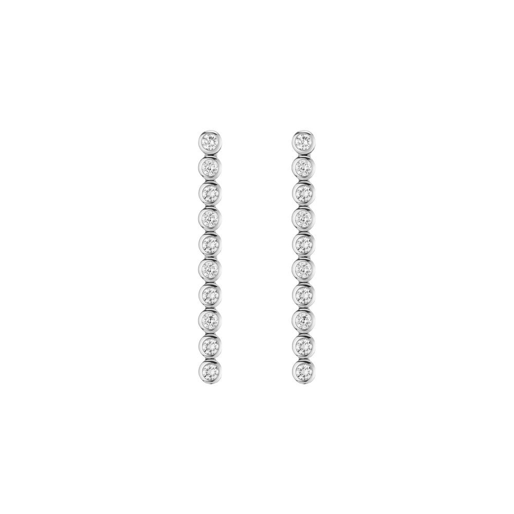 Lab Grown Diamond Bezel Tennis Earrings