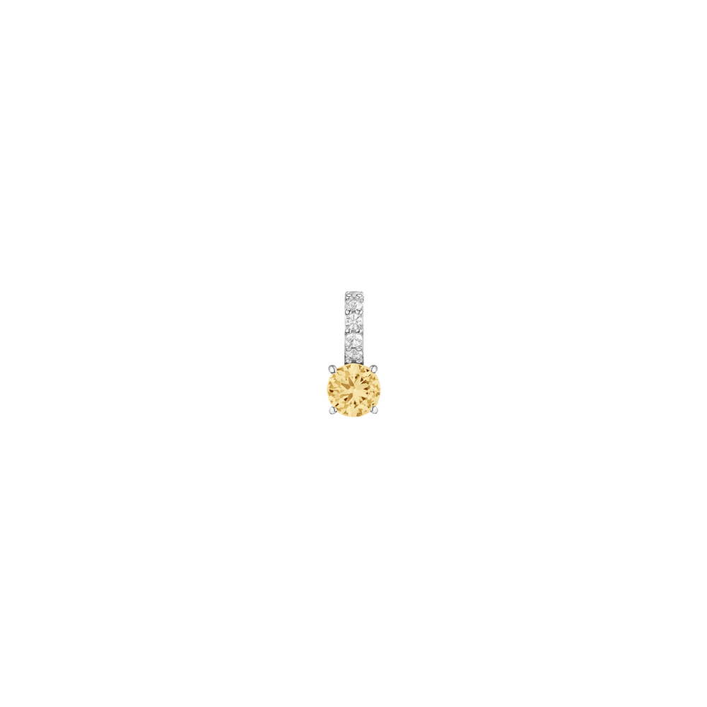 Round Cut Tennis Charm Pendant