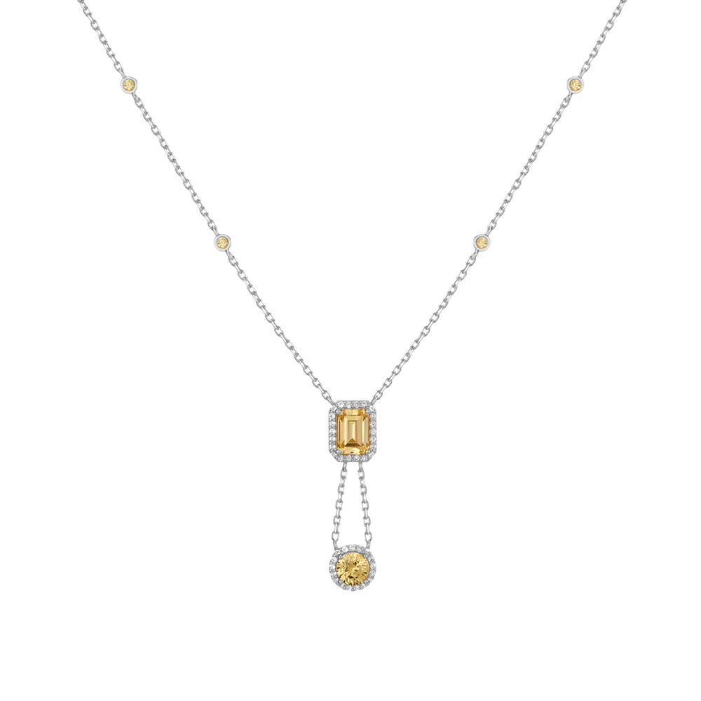 Lab Grown Canary Edwardian Lariat Necklace