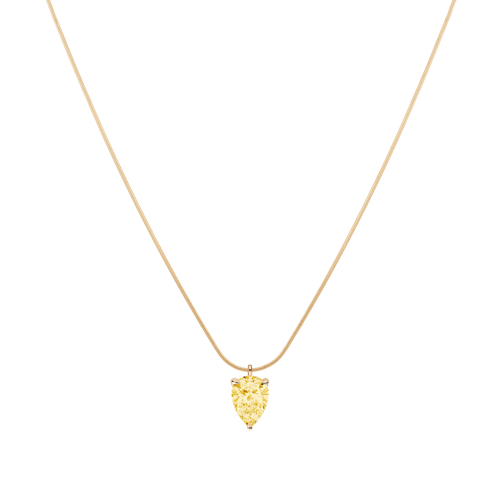 Aurate x Marilyn Monroe: Lab Grown Yellow Canary Pendant Necklace