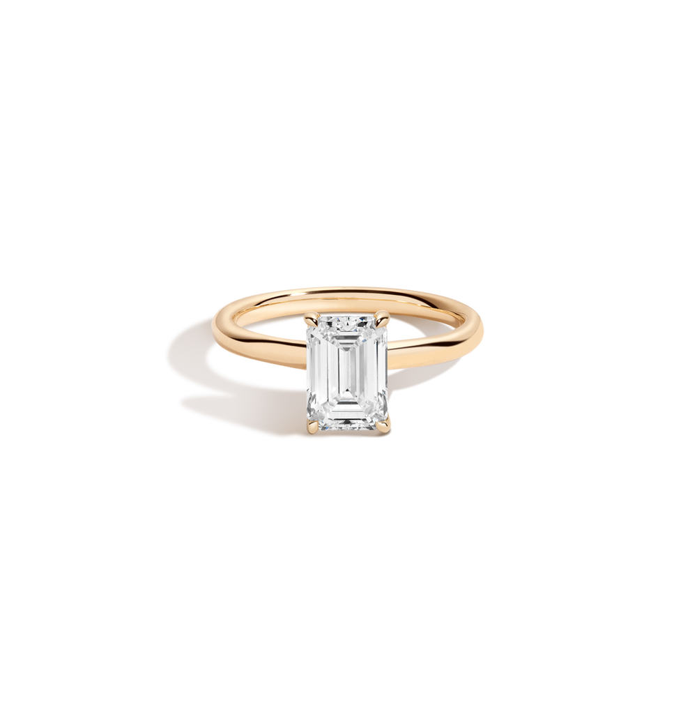2ct Emerald Lab Grown Diamond Solitaire Ring