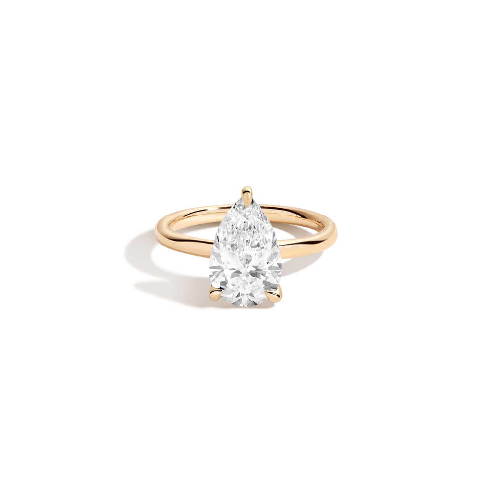 3ct Pear Lab Grown Diamond Solitaire Ring