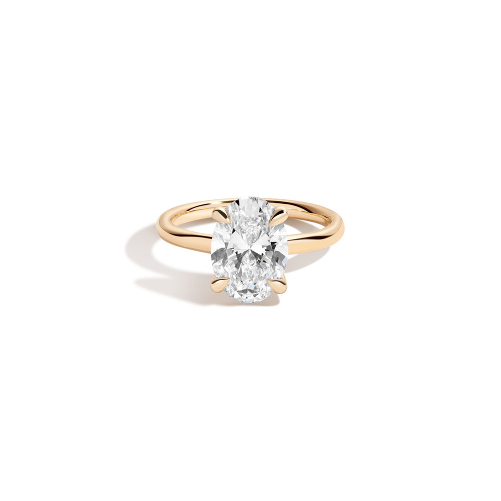3ct Oval Lab Grown Diamond Solitaire Ring