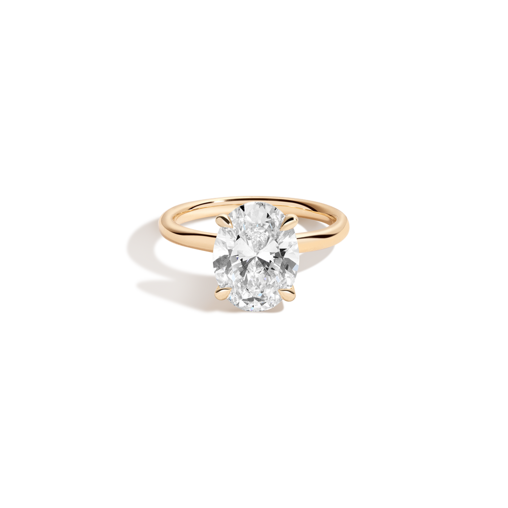 4ct Oval Lab Grown Diamond Solitaire Ring