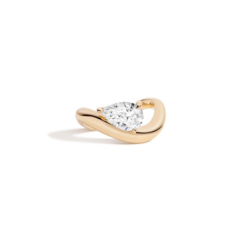 2ct Pear Lab Grown Diamond Floating Ring