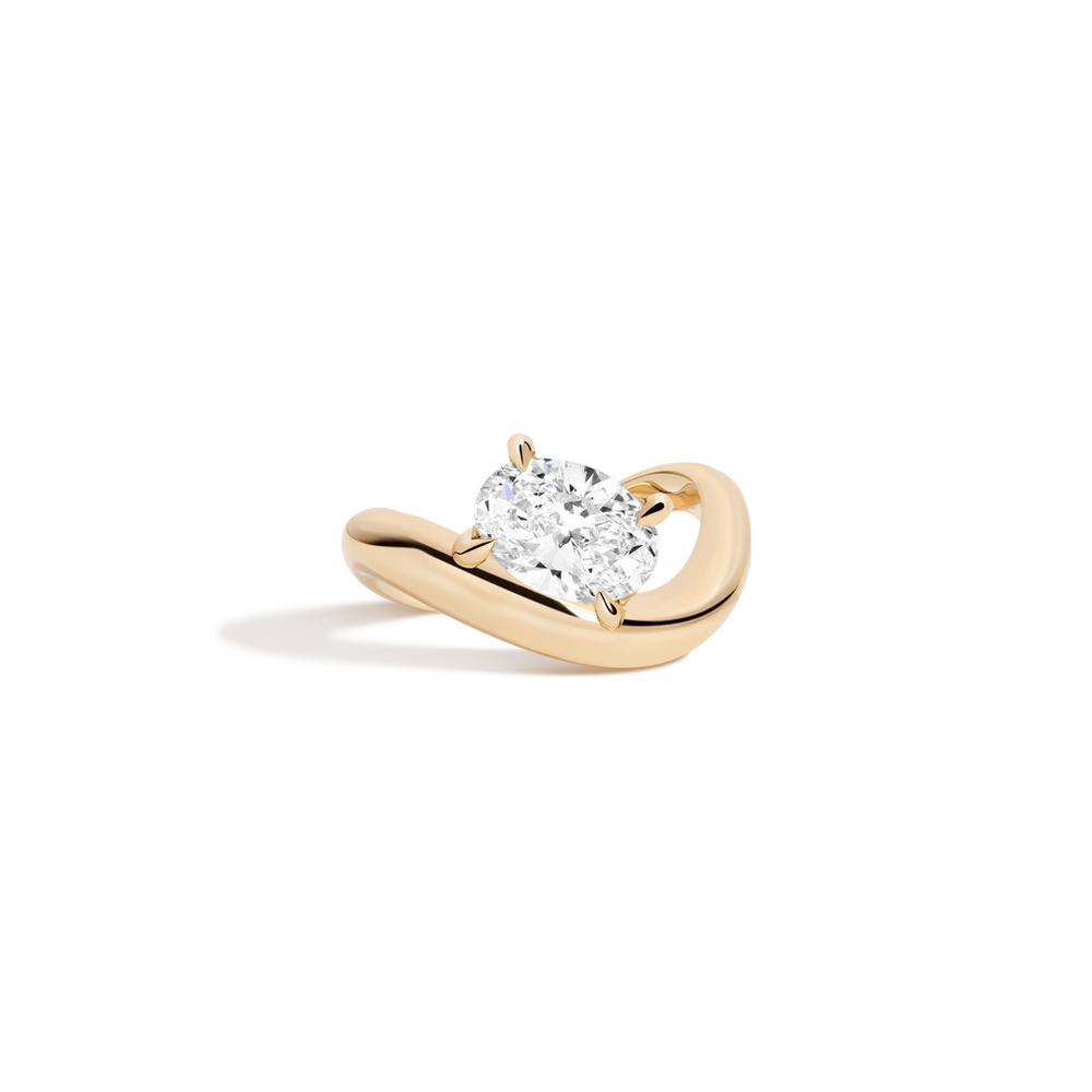 2ct Oval Lab Grown Diamond Floating Ring