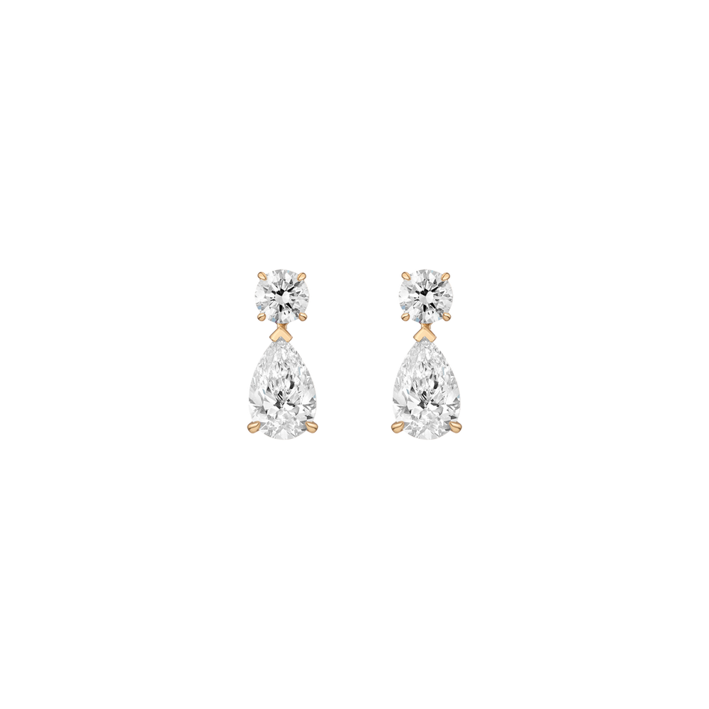 Lab Grown Diamond Pear Drop Earrings