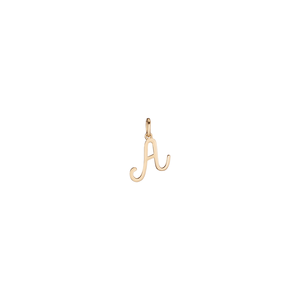 Script Gold Letter Pendant