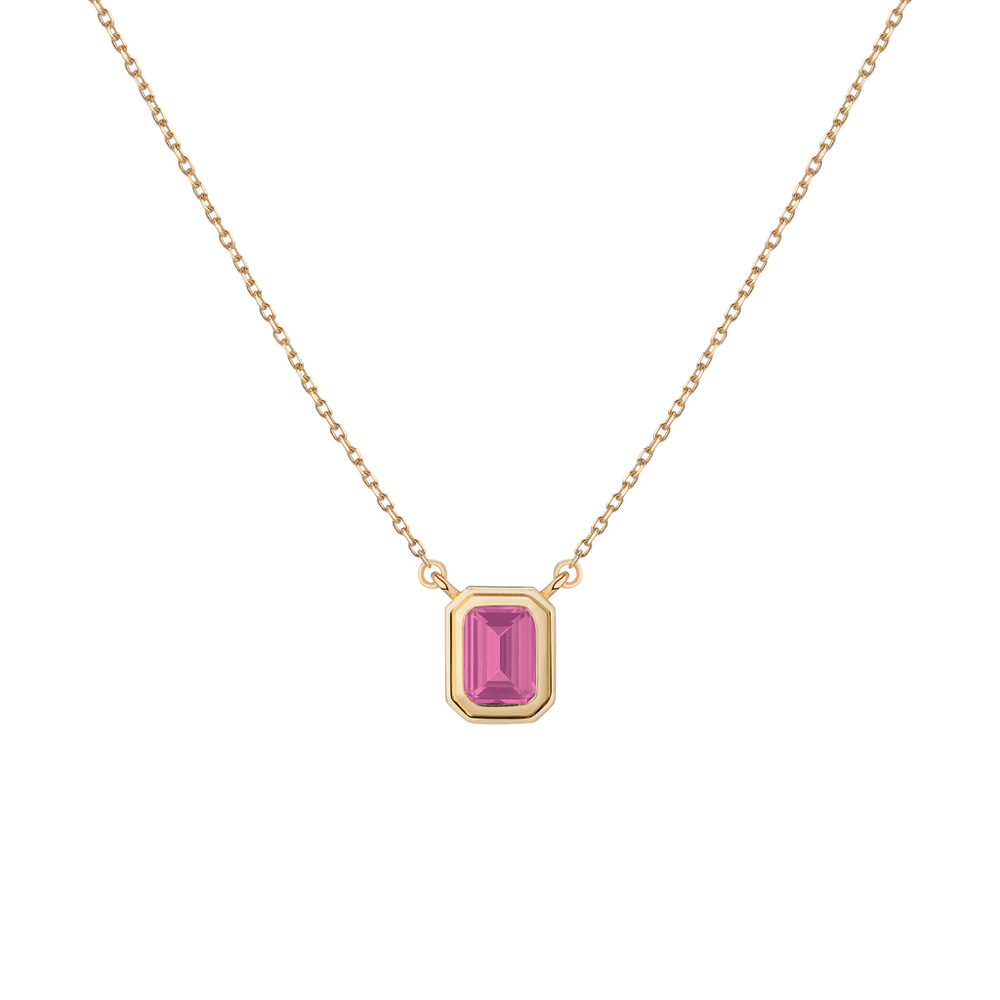 Lab Grown Pink Sapphire Heirloom Necklace