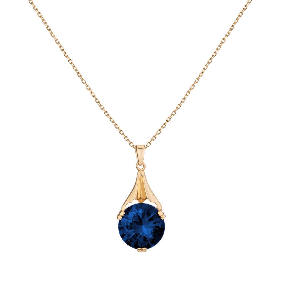 The Oma Lab Grown Blue Sapphire Necklace