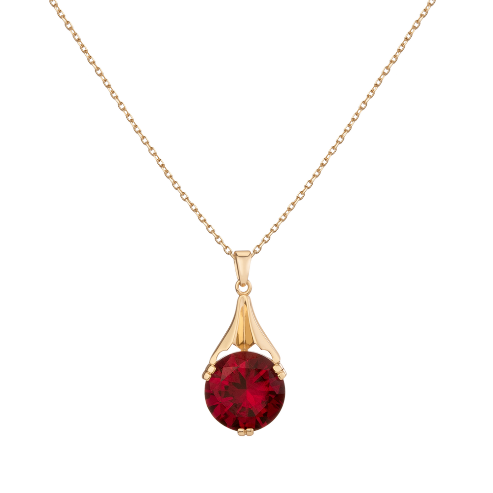 The Oma Lab Grown Red Ruby Necklace