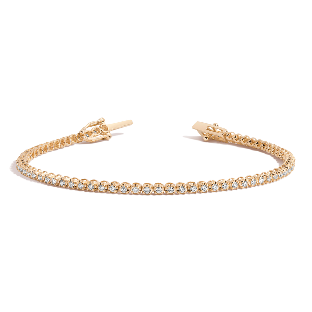 1ct Lab Grown Diamond Cupcake Tennis Bracelet