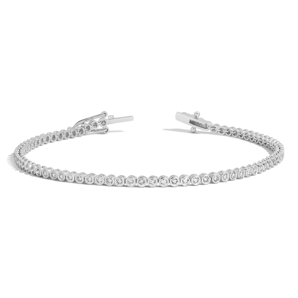 2.5ct Lab Grown Diamond Bezel Tennis Bracelet