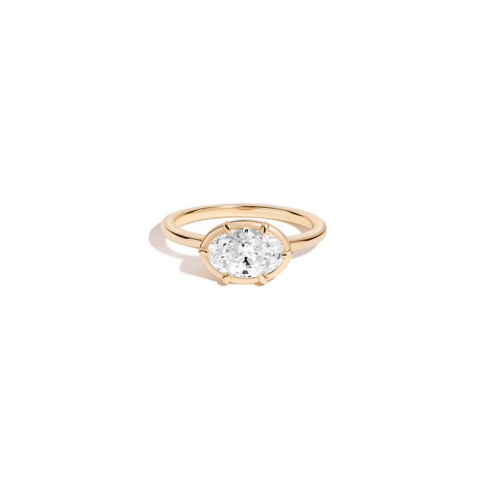 1ct Oval Lab Grown Diamond Georgian Ring