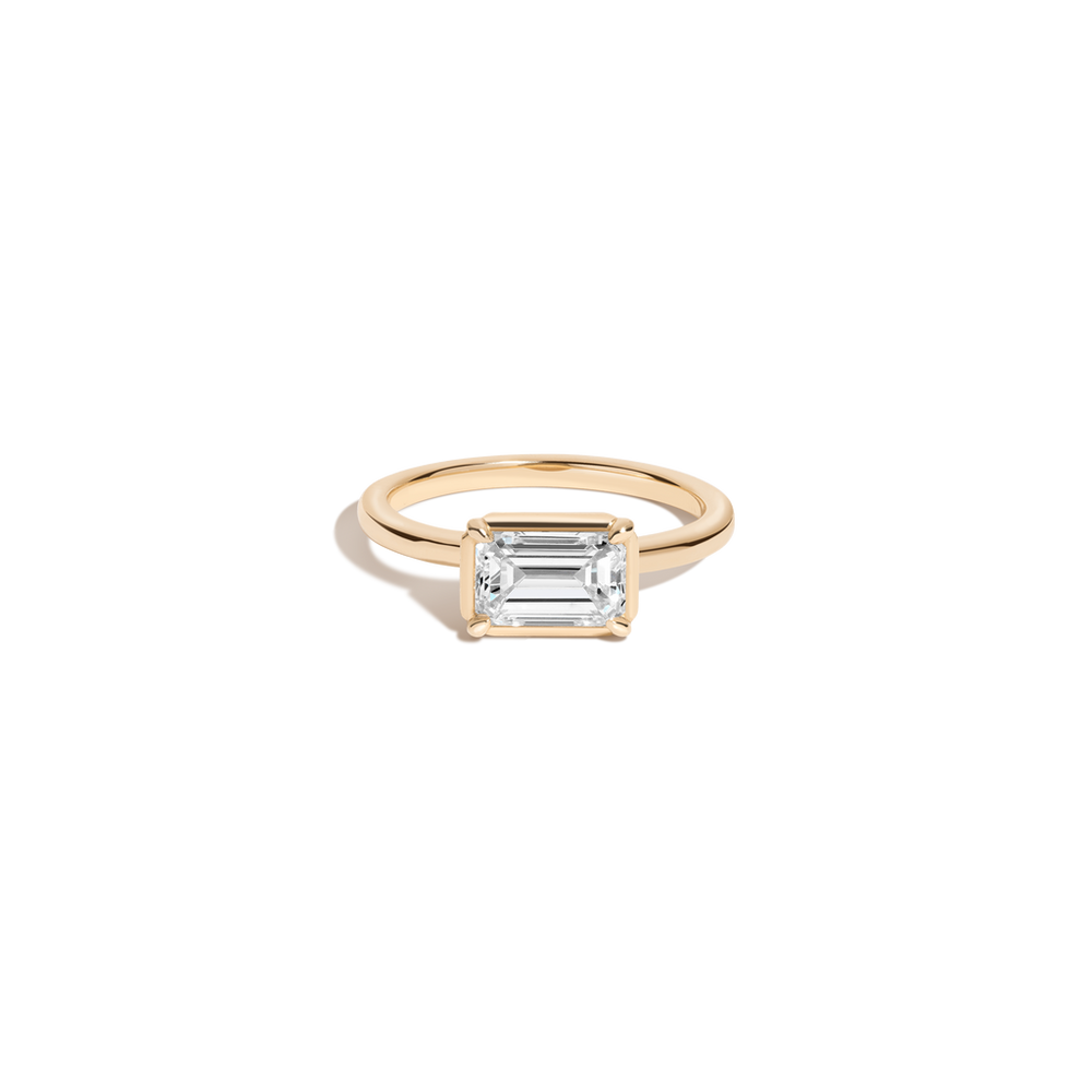 1ct Emerald Lab Grown Diamond Georgian Ring