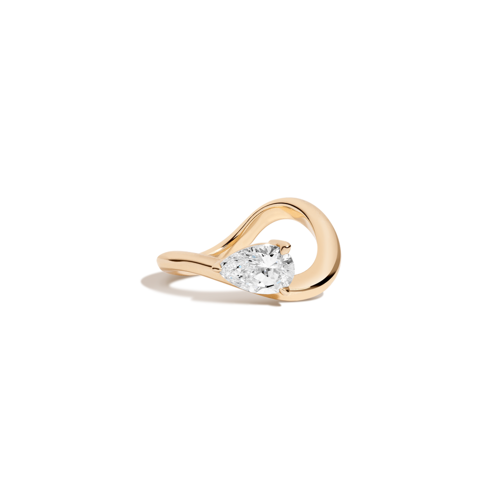 1ct Pear Lab Grown Diamond Floating Ring