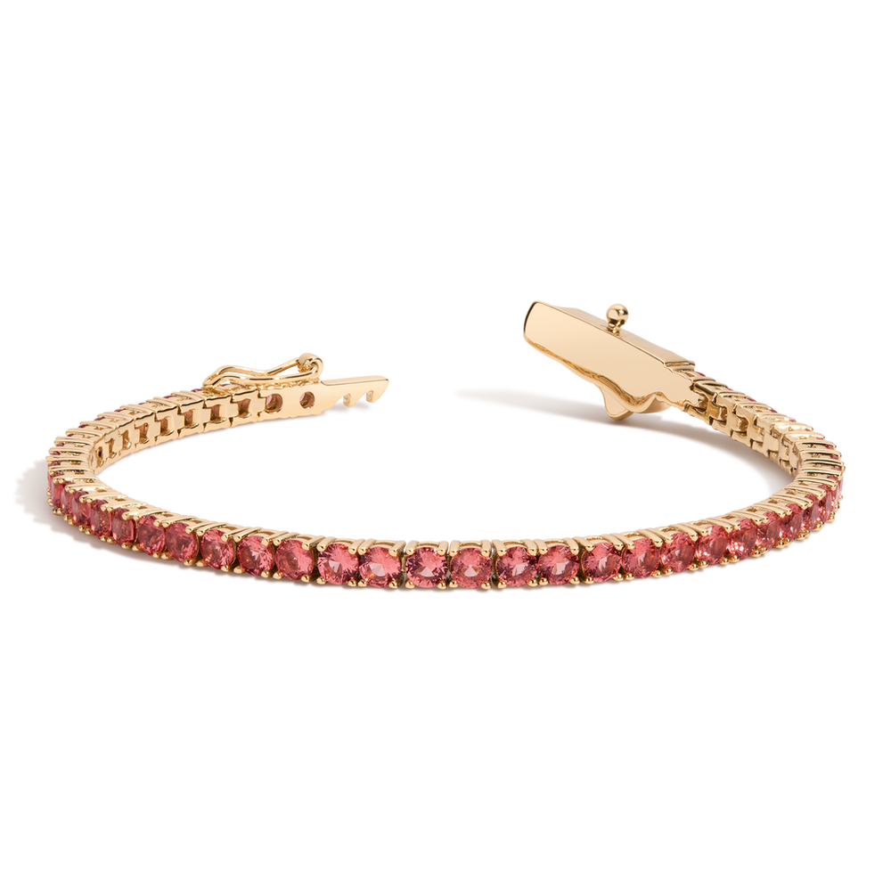 Lab Grown Sunstone Tennis Bracelet