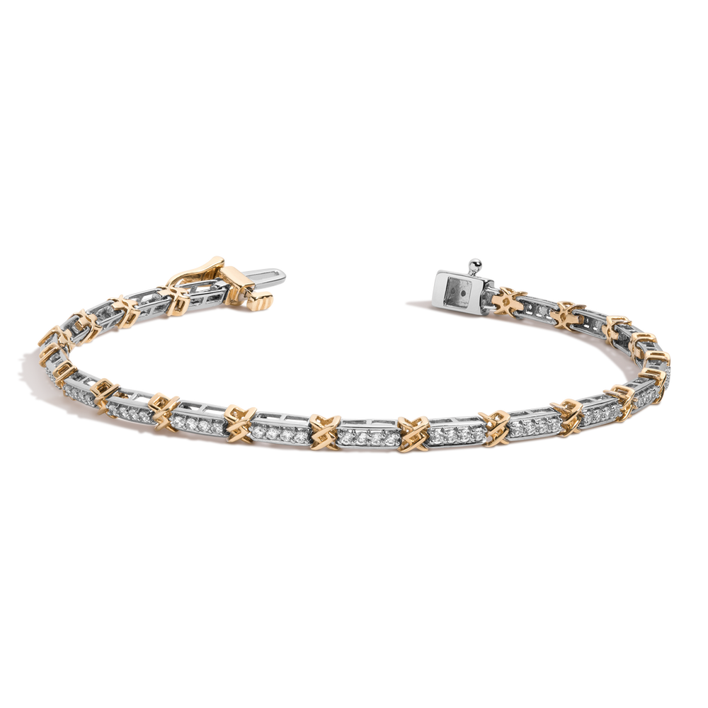 Mini Lab Grown Diamond X Tennis Bracelet