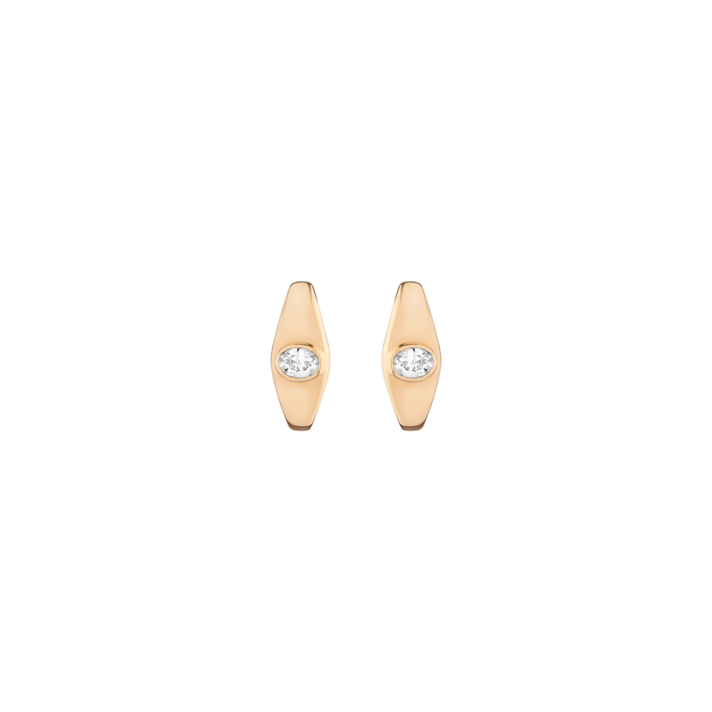 Chunky Lab Grown Diamond Oval Huggie Earrings