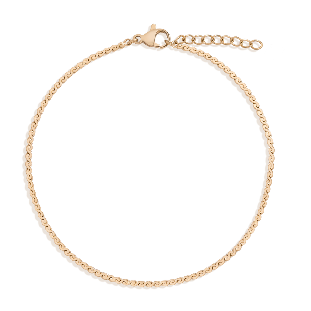 Wave Chain Anklet