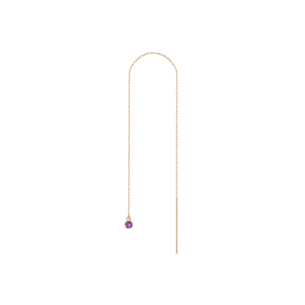 Birthstone Ear Chain Threader (Pair)