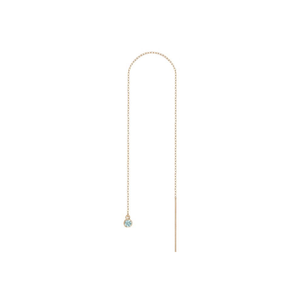 Birthstone Ear Chain Threader