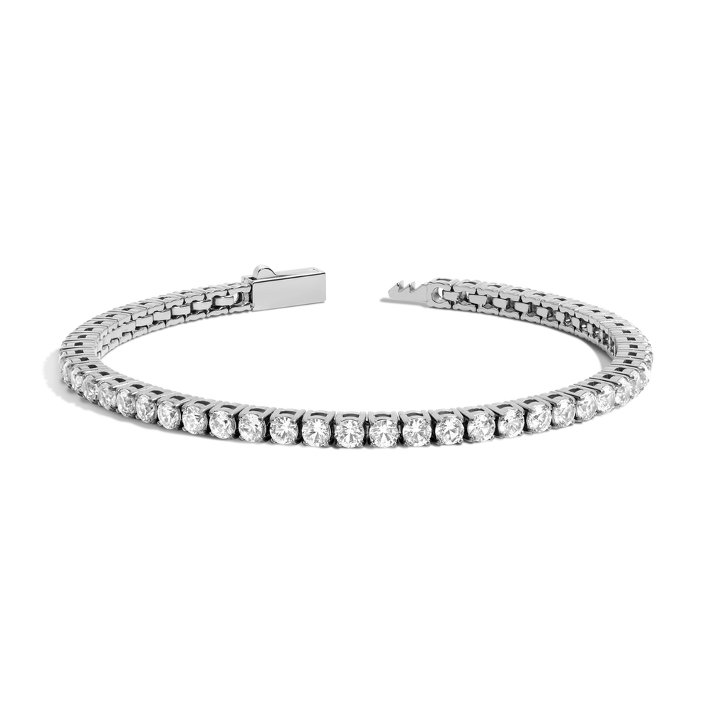 Unbreakable Lab Grown White Sapphire Tennis Bracelet