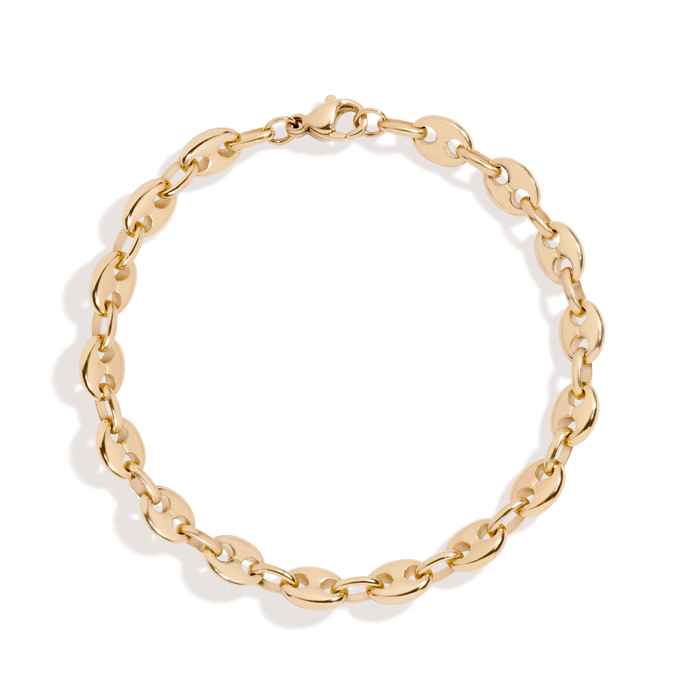 Puffed Mariner Chain Bracelet