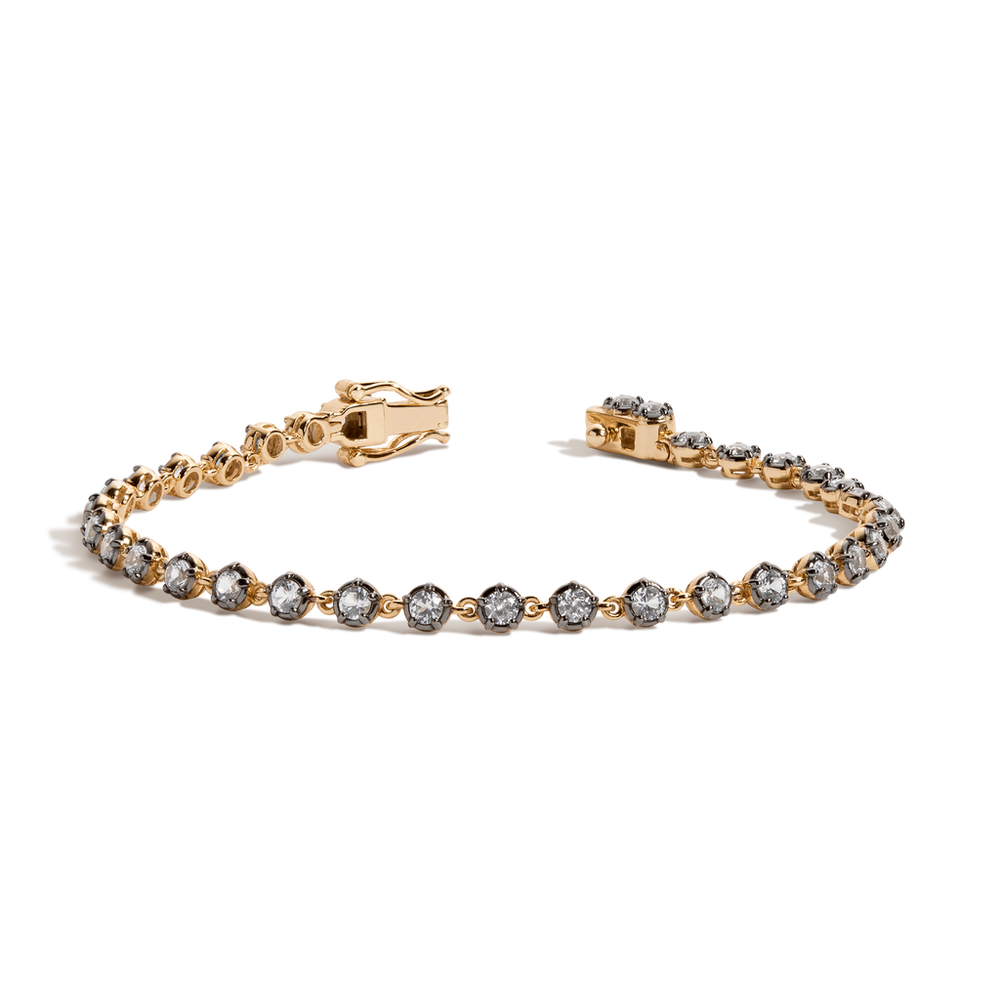 Black Rhodium Georgian Tennis Bracelet