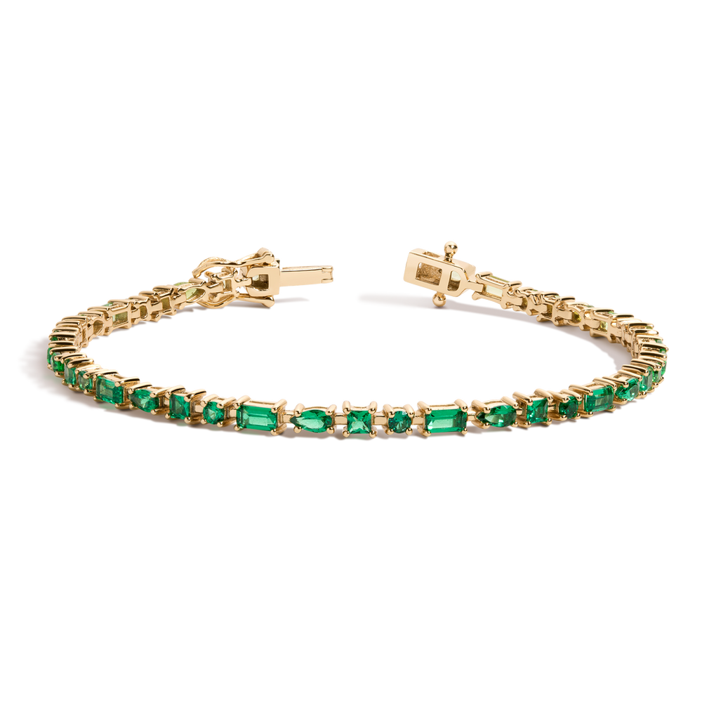 Green Ombré Mosaic Tennis Bracelet