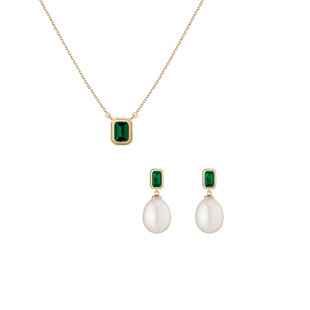Lab Grown Emerald Heirloom Set