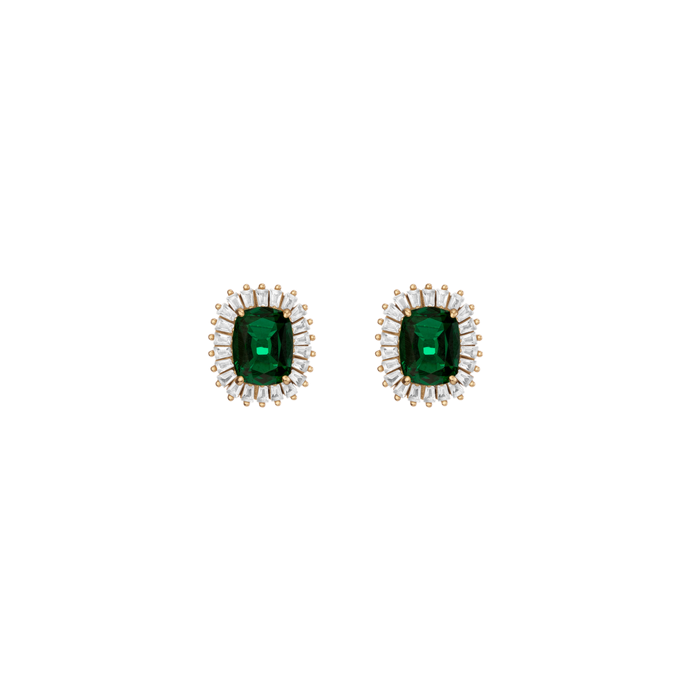 Lab Grown Green Emerald Alexandra Earrings