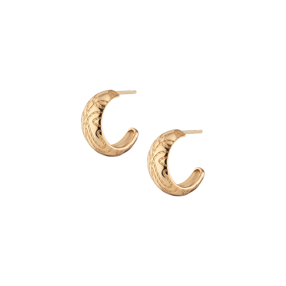Aurate x Frye: Western Stitch Hoop Earrings