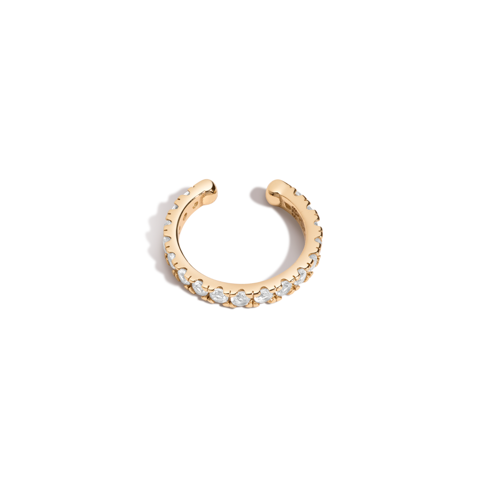 Lab Grown White Sapphire Ear Cuff