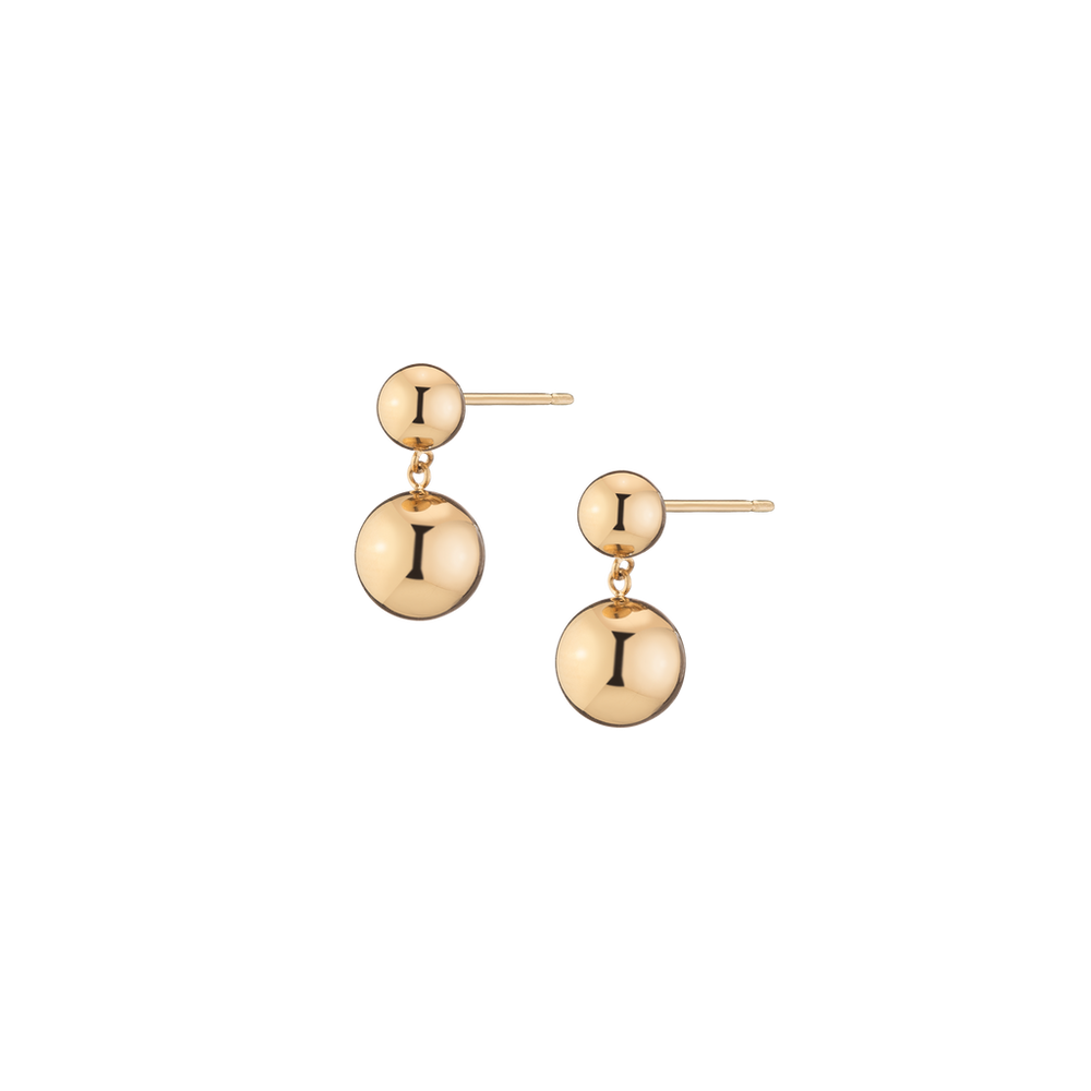 Graduated Ball Drop Earrings