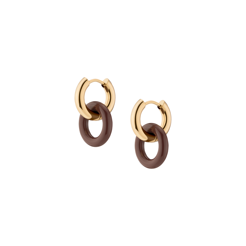 Maroon Bold Connection Earrings