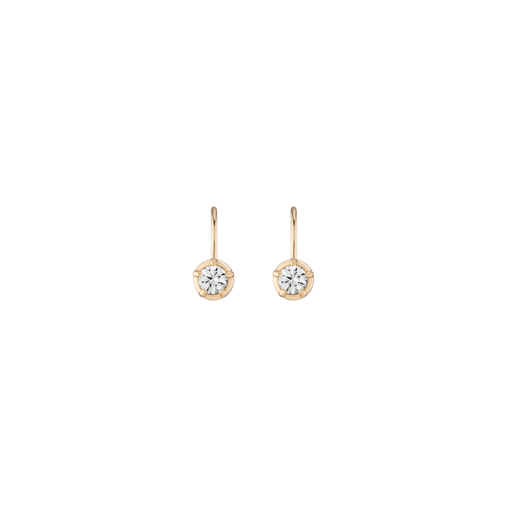 Lab Grown Diamond Georgian Drop Earrings